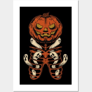 Vintage Halloween Pumpkin Posters and Art